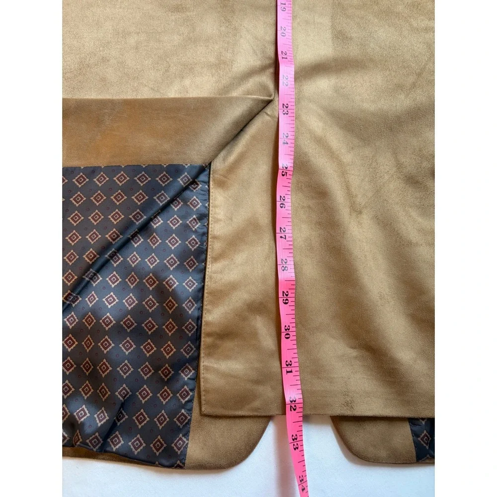 Lauren Ralph Lauren 46L Faux‎ Suede Blazer Tan Camel Sport Coat 2 Button Classic
